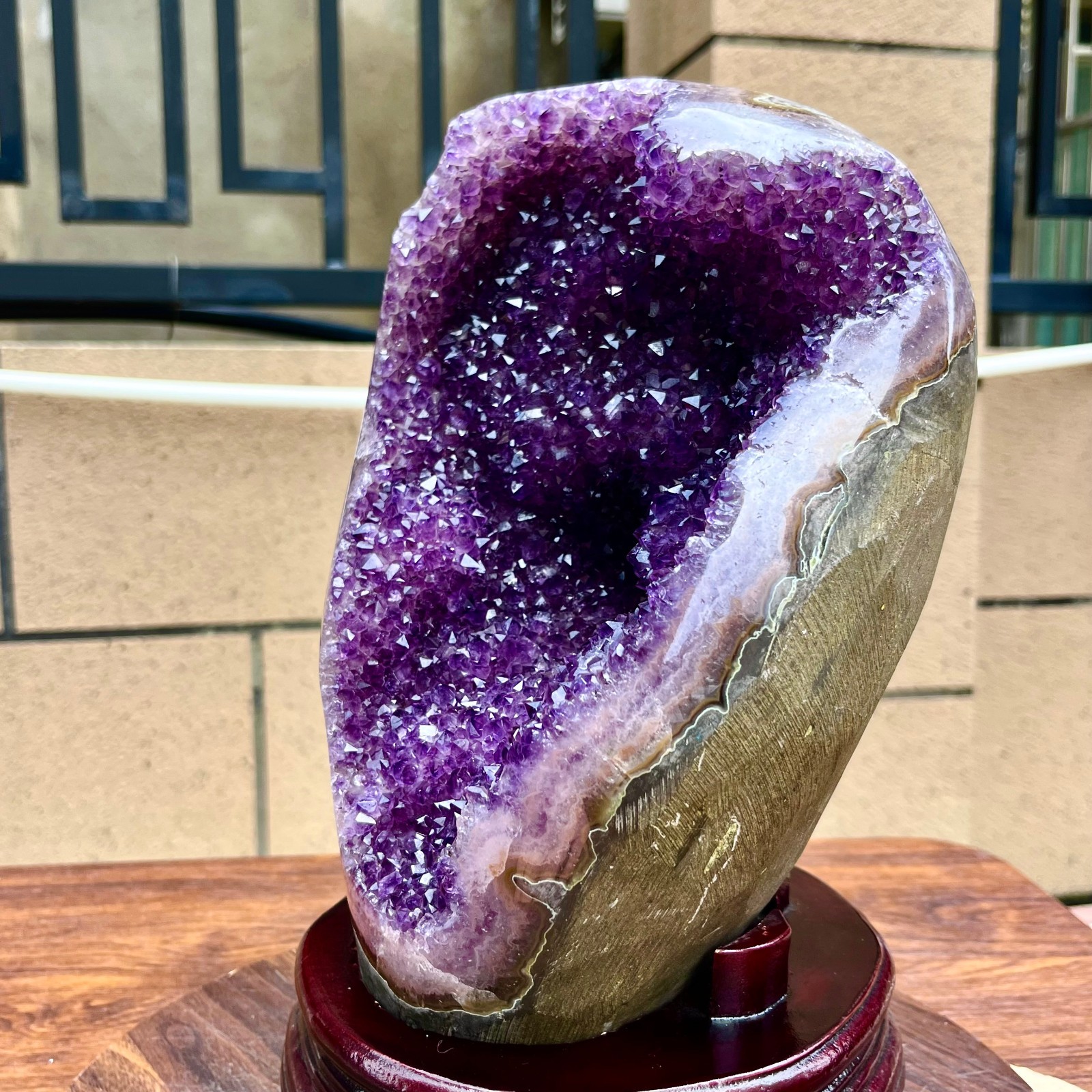 20.77LB Natural amethyst, quartz ore body Uruguayan amethyst crystal block