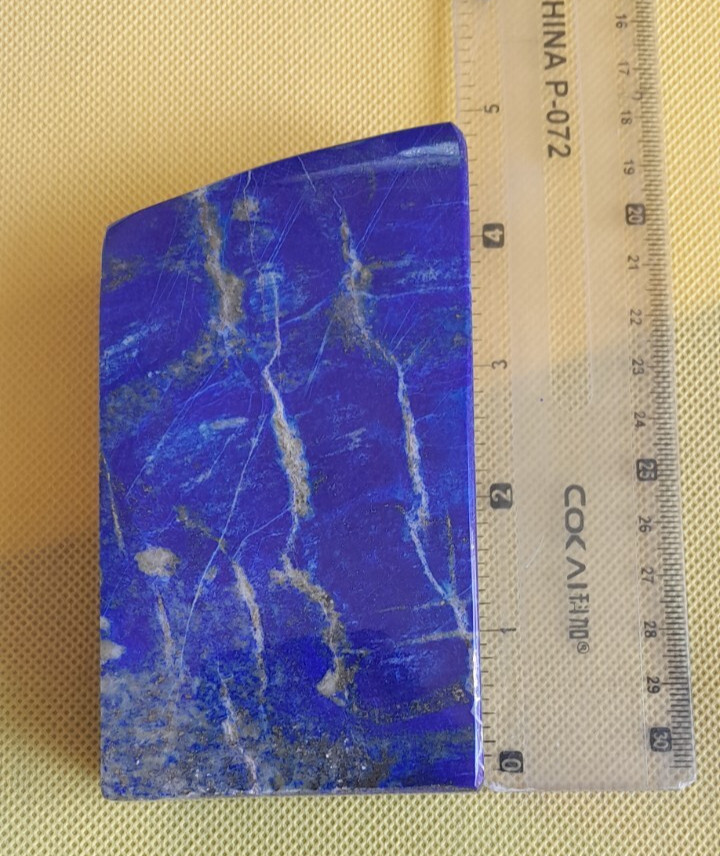650Grams Lapis Lazuli Freeform Rough Tumbled Polished With Iron Pyrite Inclusion