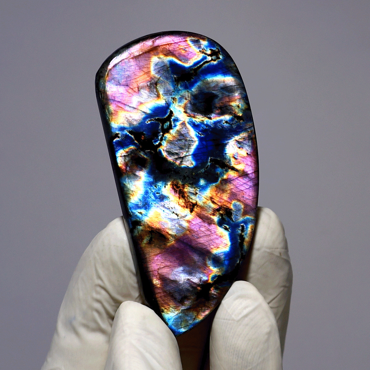 Collision Of Colors~ Natural Aurora Spectrolite Polished Hi-Quality Crystal Slab