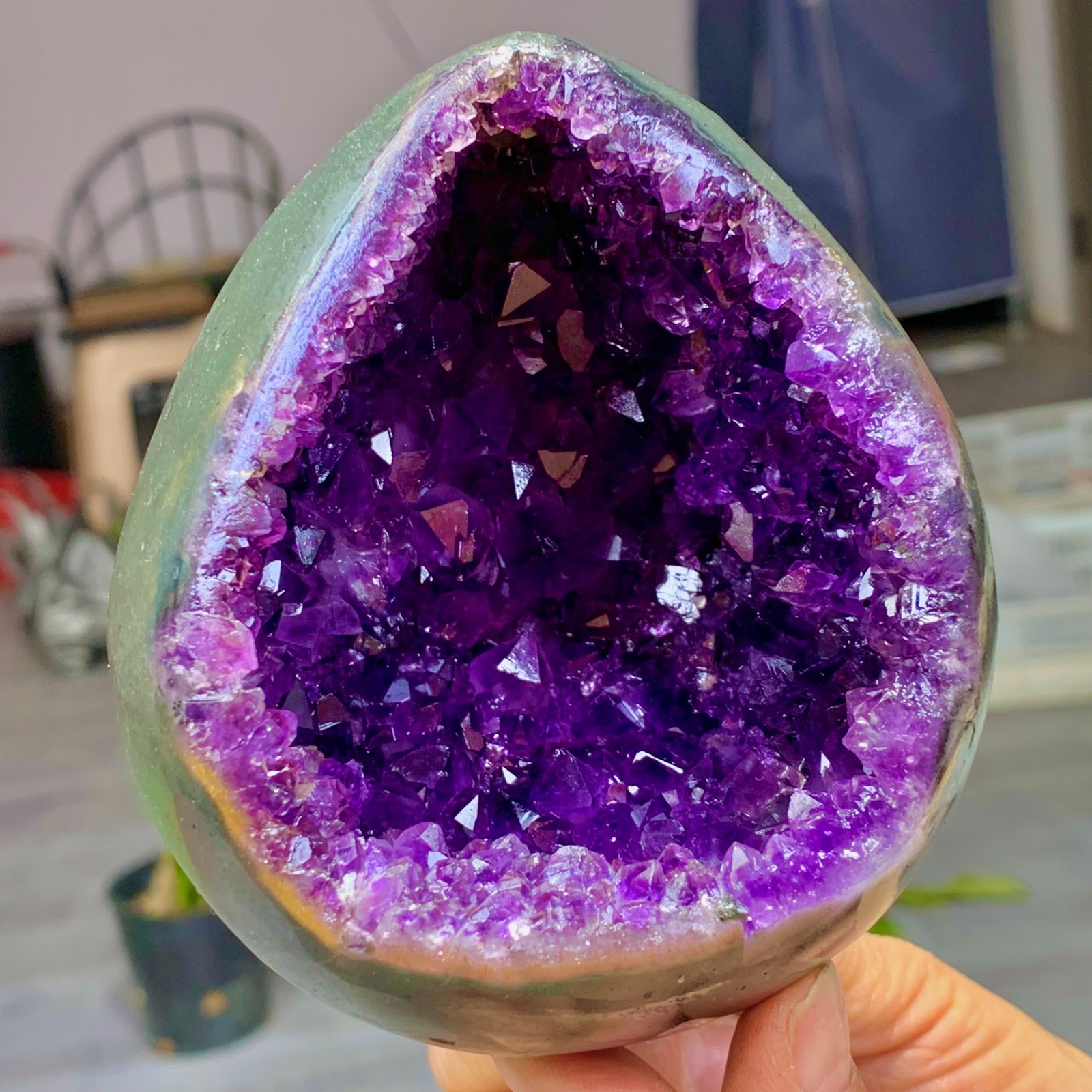 1.8LB Healing of natural amethyst crystal cave quartz cluster specimens