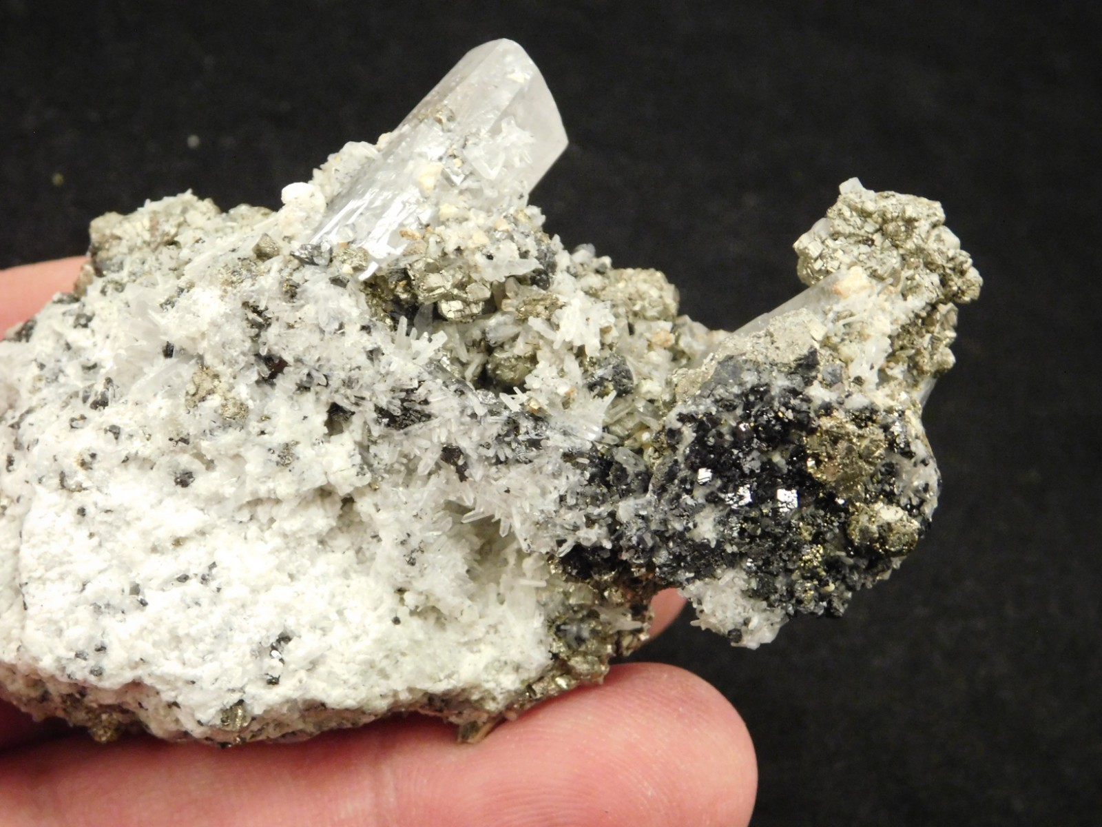FLUORESCENT Calcite CRYSTAL Cluster on PYRITE Crystals Peru 125gr