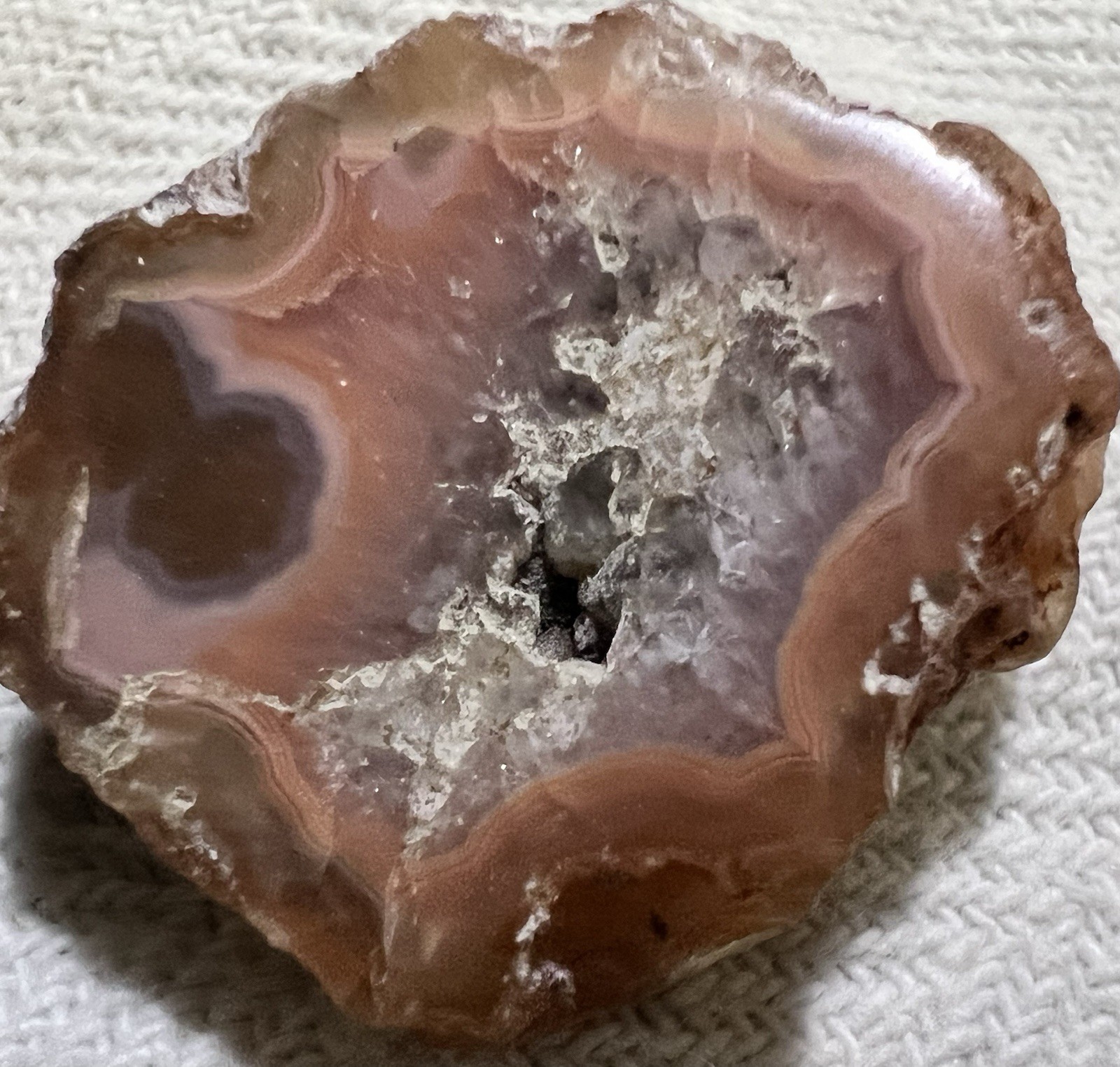 MalawiAgate/Geode HALVES Mixed Lot of 3 Banded Slices polished display specimen