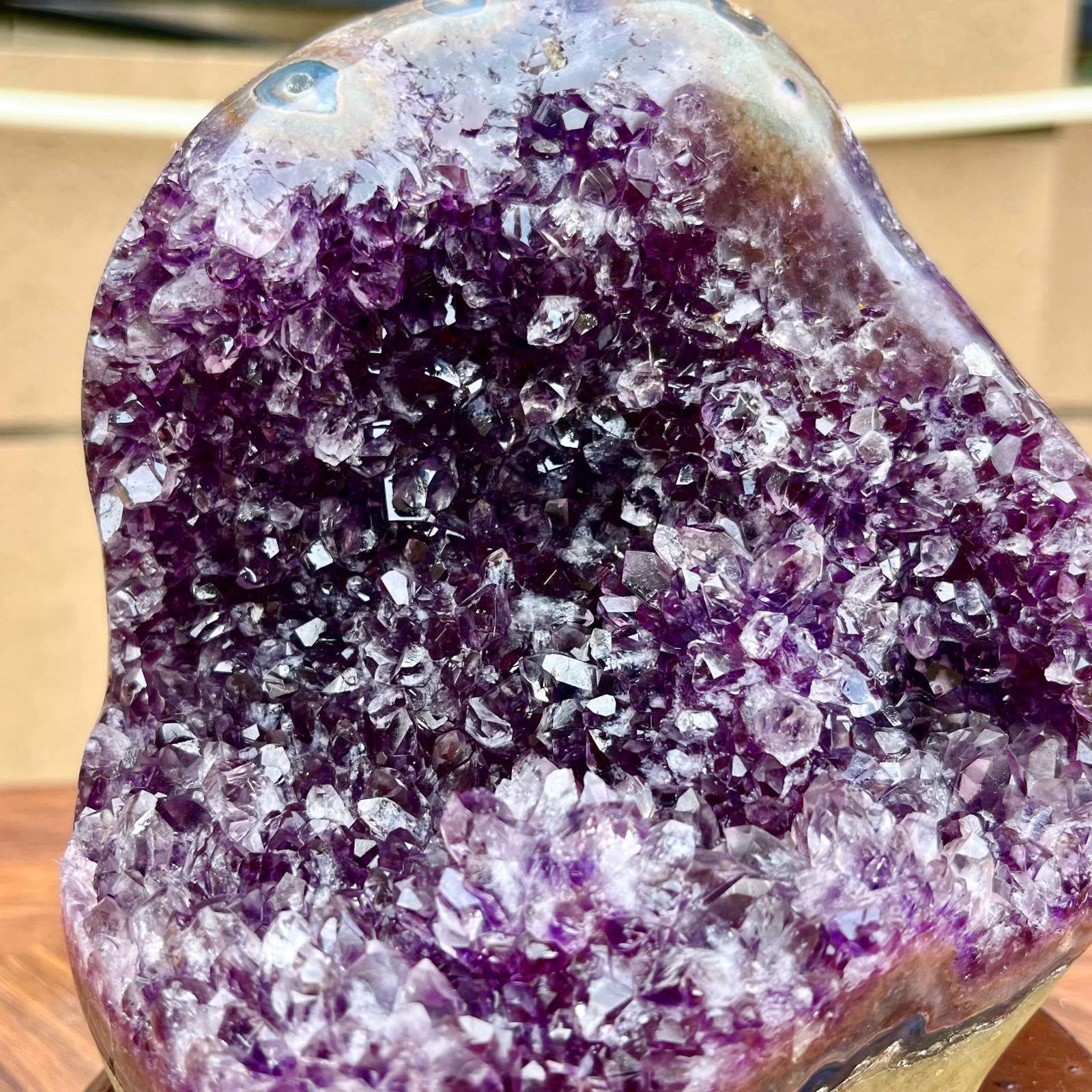 6.71LB Natural amethyst, quartz ore body Uruguayan amethyst crystal block