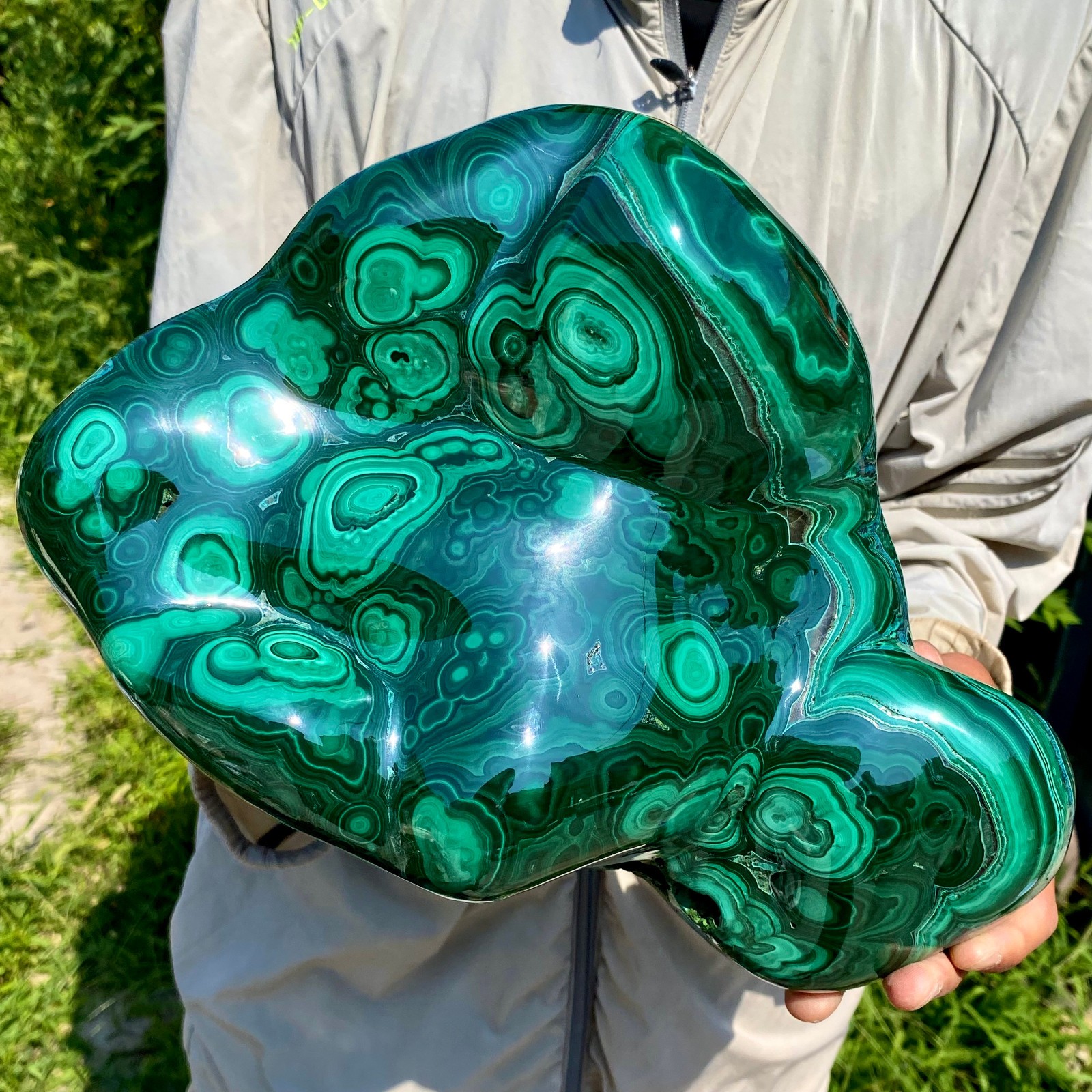 20.5LB TOP Natural Malachite crystal quartz Mineral specimen Reiki gem