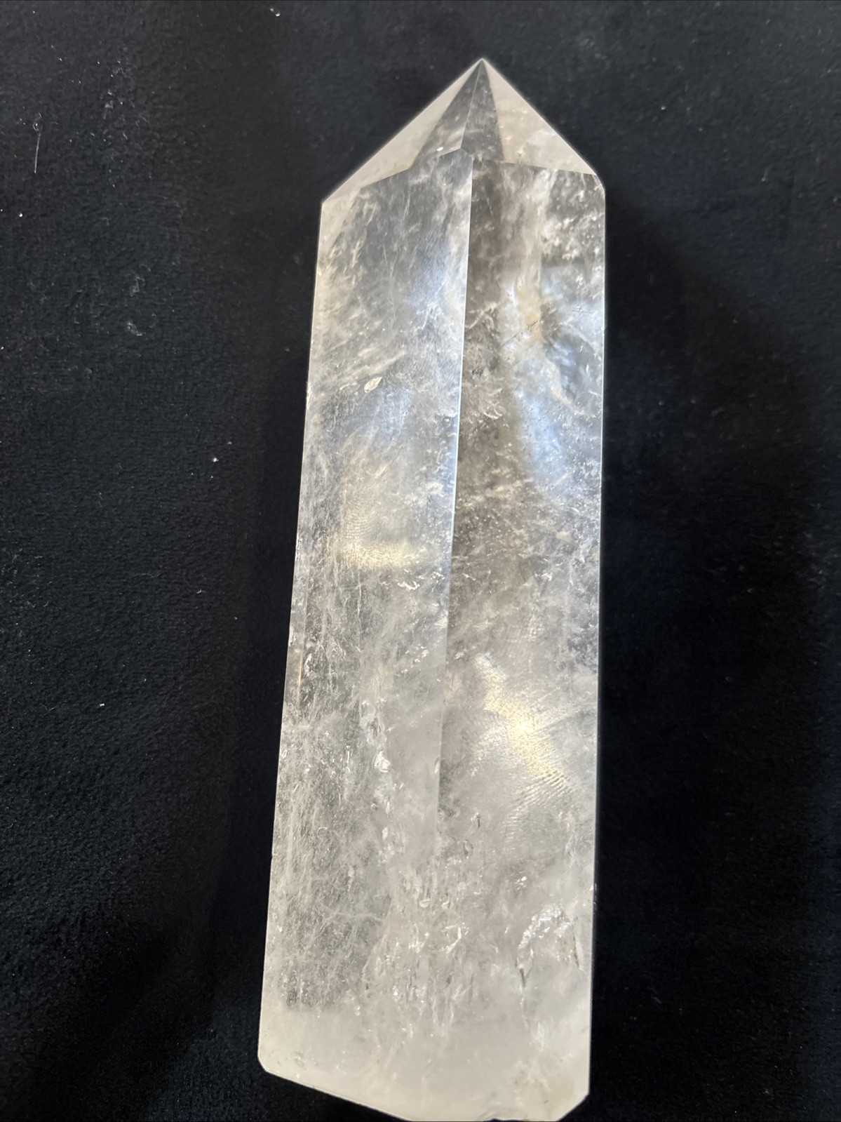 Natural Clear Quartz Crystal Tower Generator Point 6” 1lb 5.8oz Polished