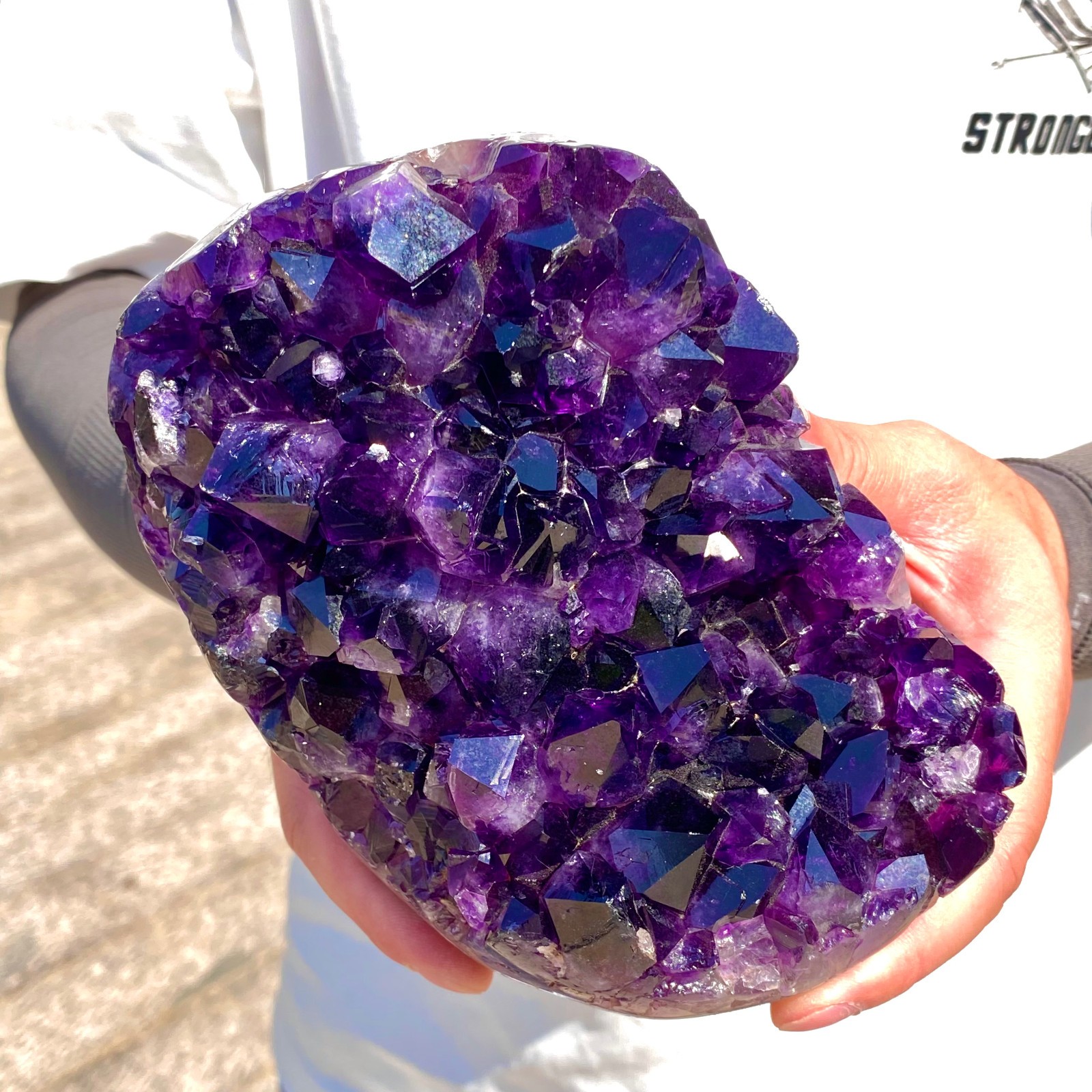 3.74LB Large Natural Amethyst geode quartz cluster crystal specimen Healing.