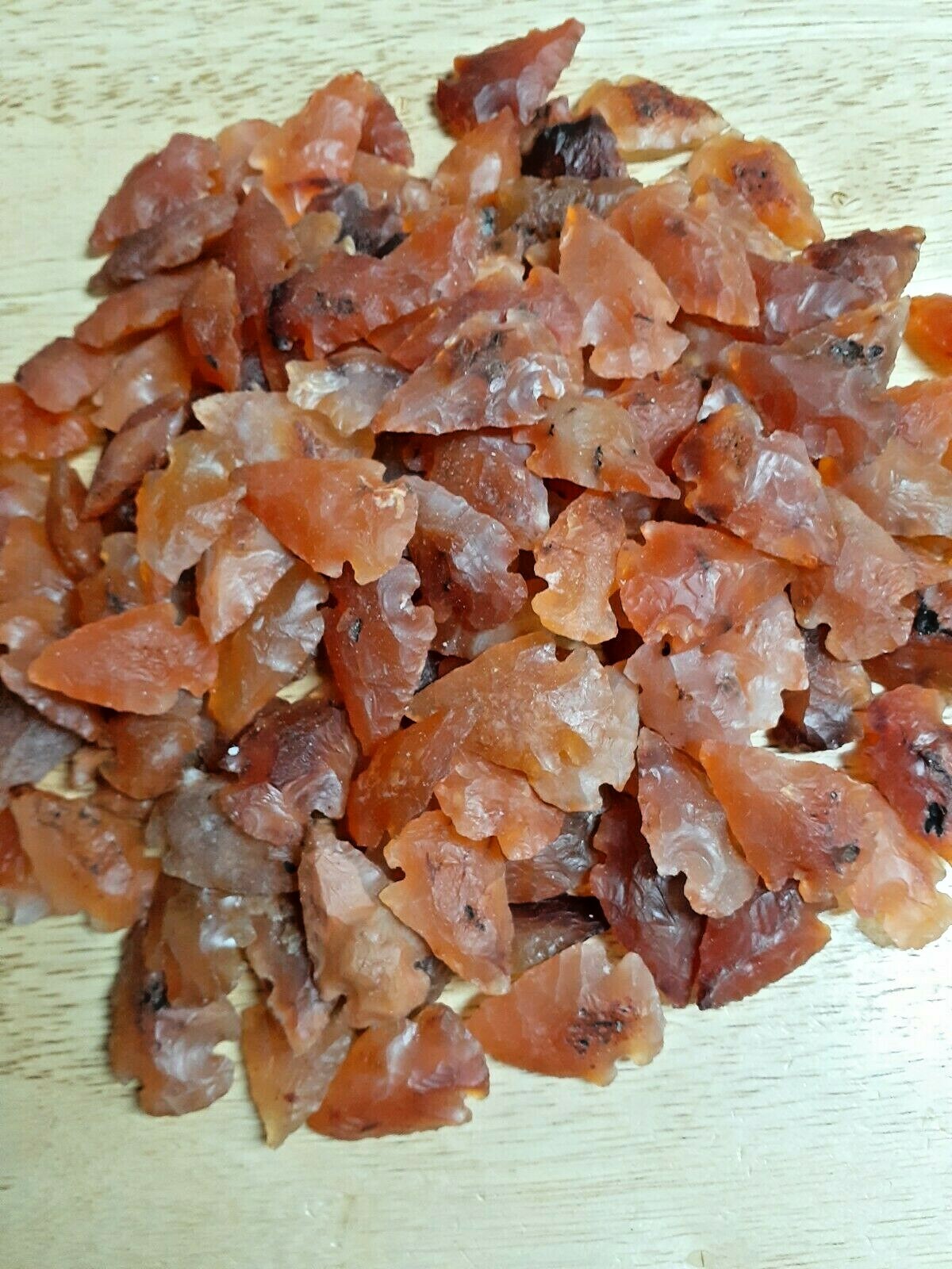 Carnelian Arrowheads 5 pieces per lot, approx. 1 inch in size, FREE SHIPPING