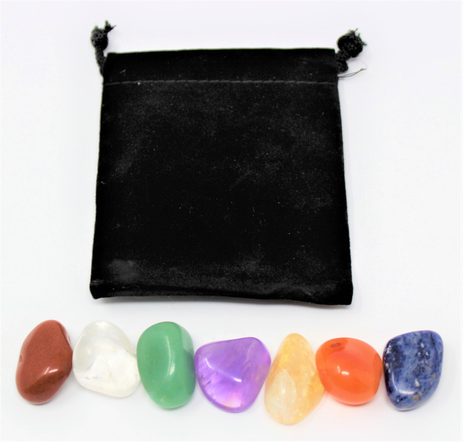 7 Chakra Crystal Box – Chakra Chip Bracleet, Lava Bracelet, Tumble & Rough Kits