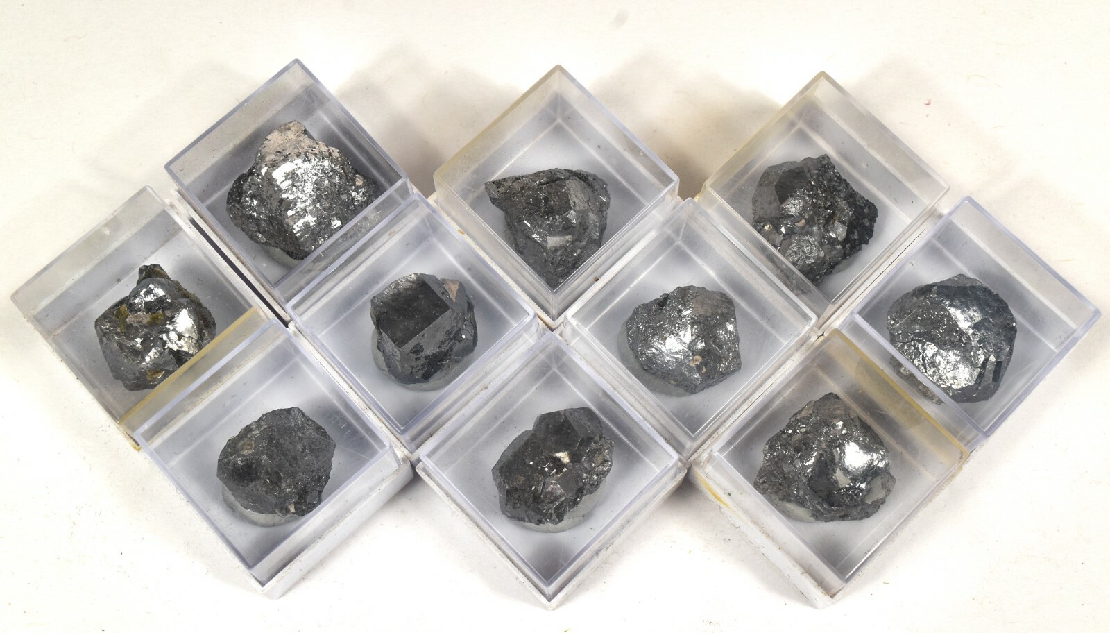 1PC Silverish Skutterudite Crystal in Box Sparkling Gemstone Cluster – Morocco