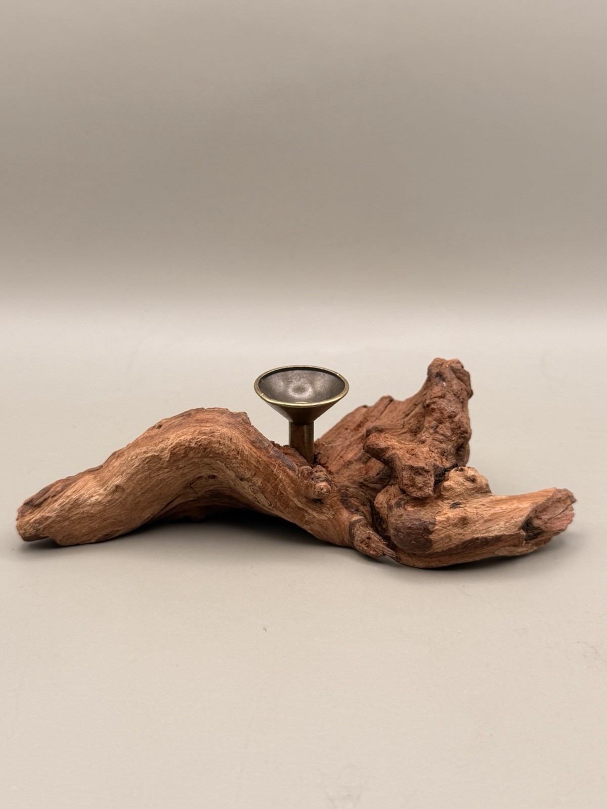 Natural Driftwood Sphere Stand Holder For Crystal Display