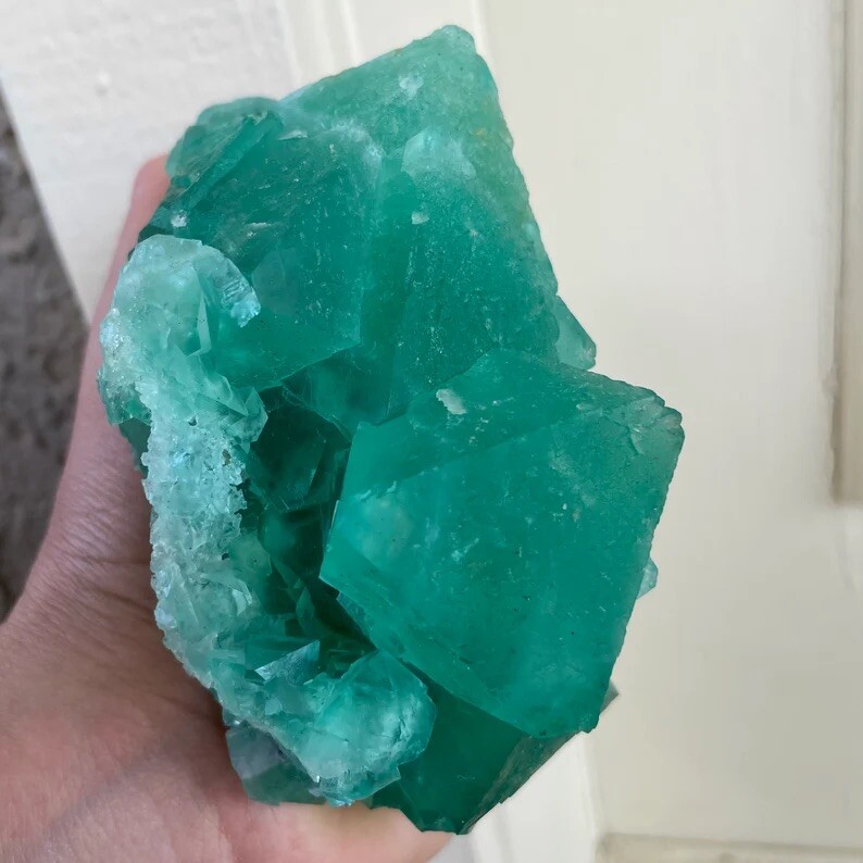 Rare 4.6” XL Riemvasmaak Fluorite Crystal Cluster 2.1lb Specimen – South Africa