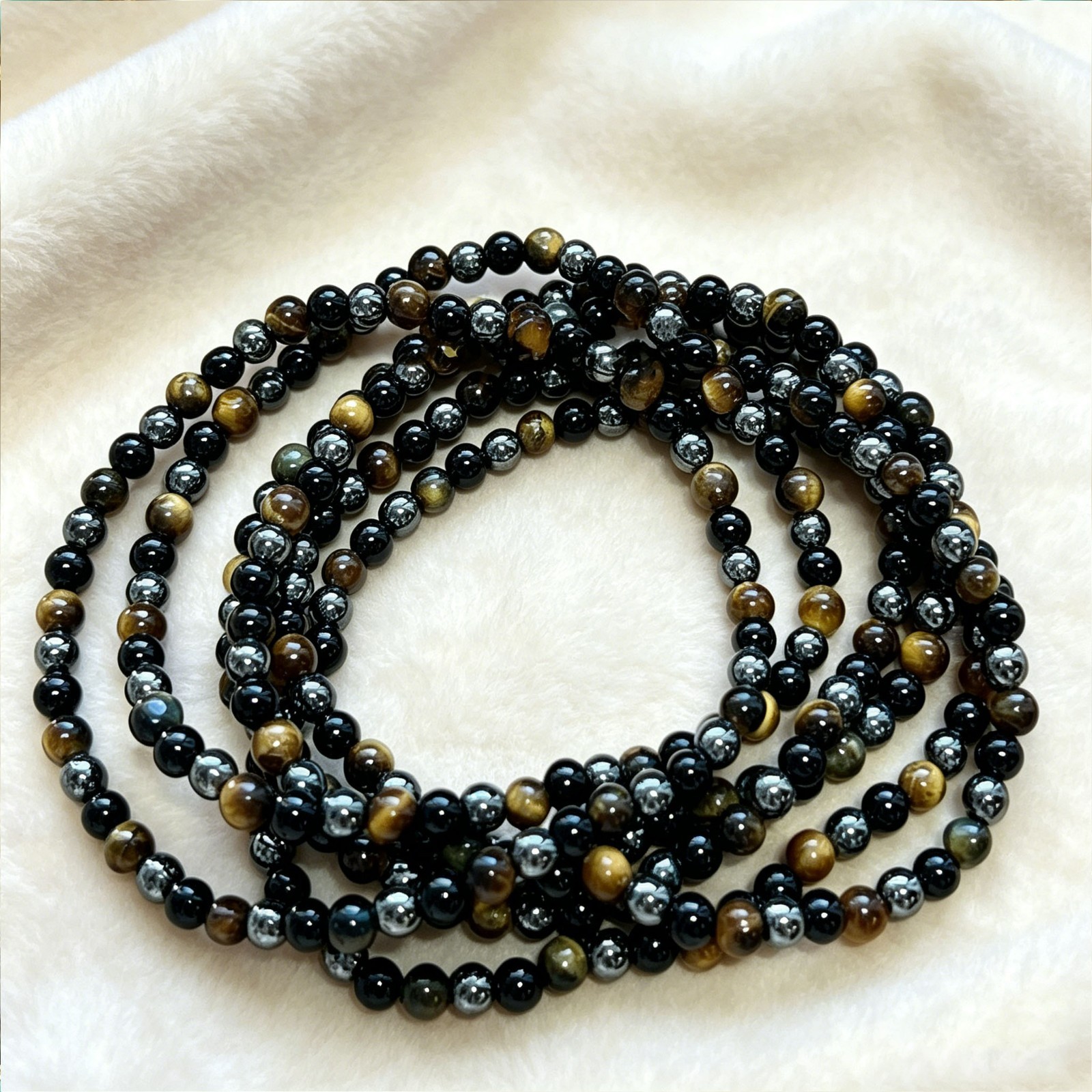 Wholesale Lots 6 Pcs 4mm Natural Gemstone Crystal Healing Stretch Bracelet Gifts