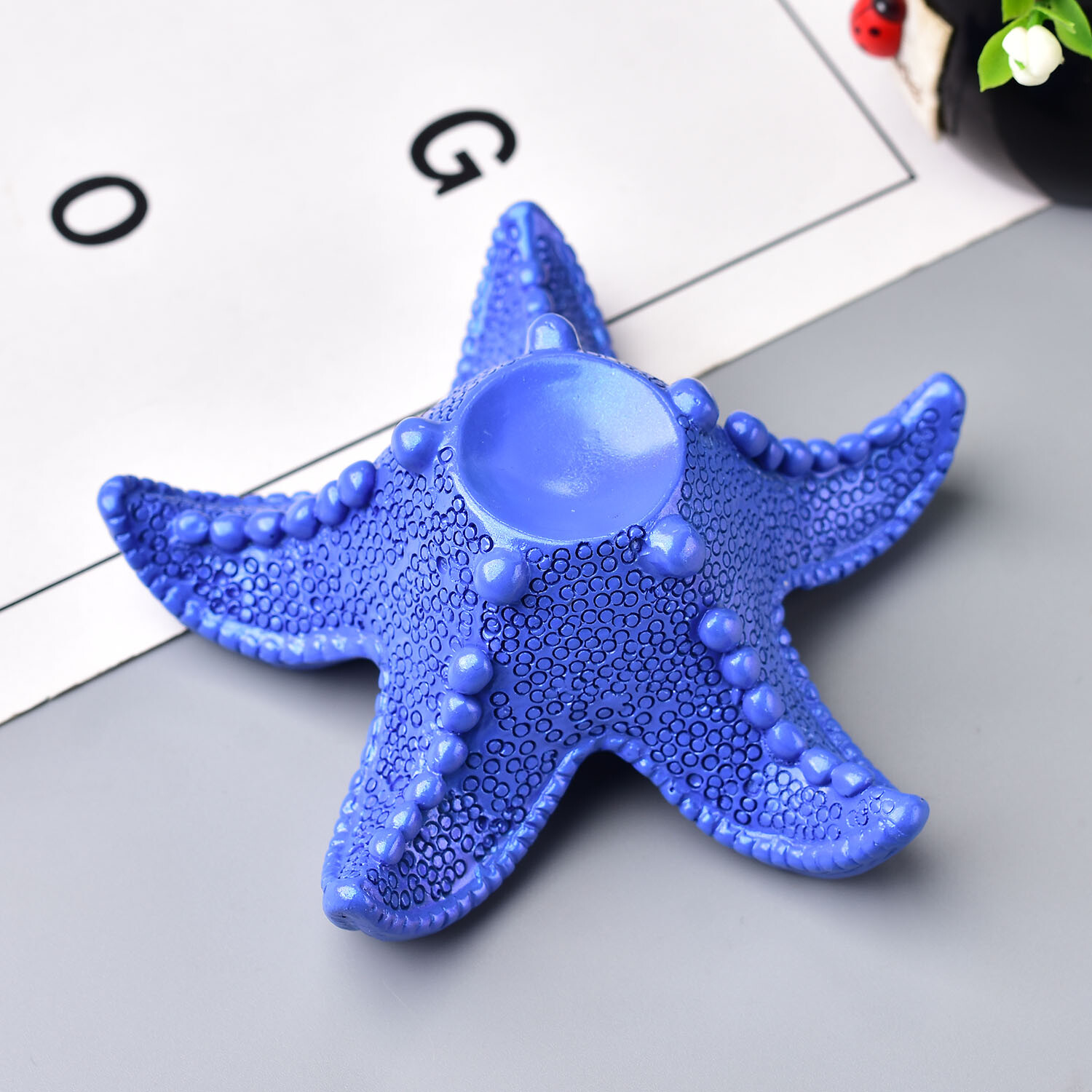 Multi-colored Starfish Crystal Ball Stand Base Room Decor Decoration Holder