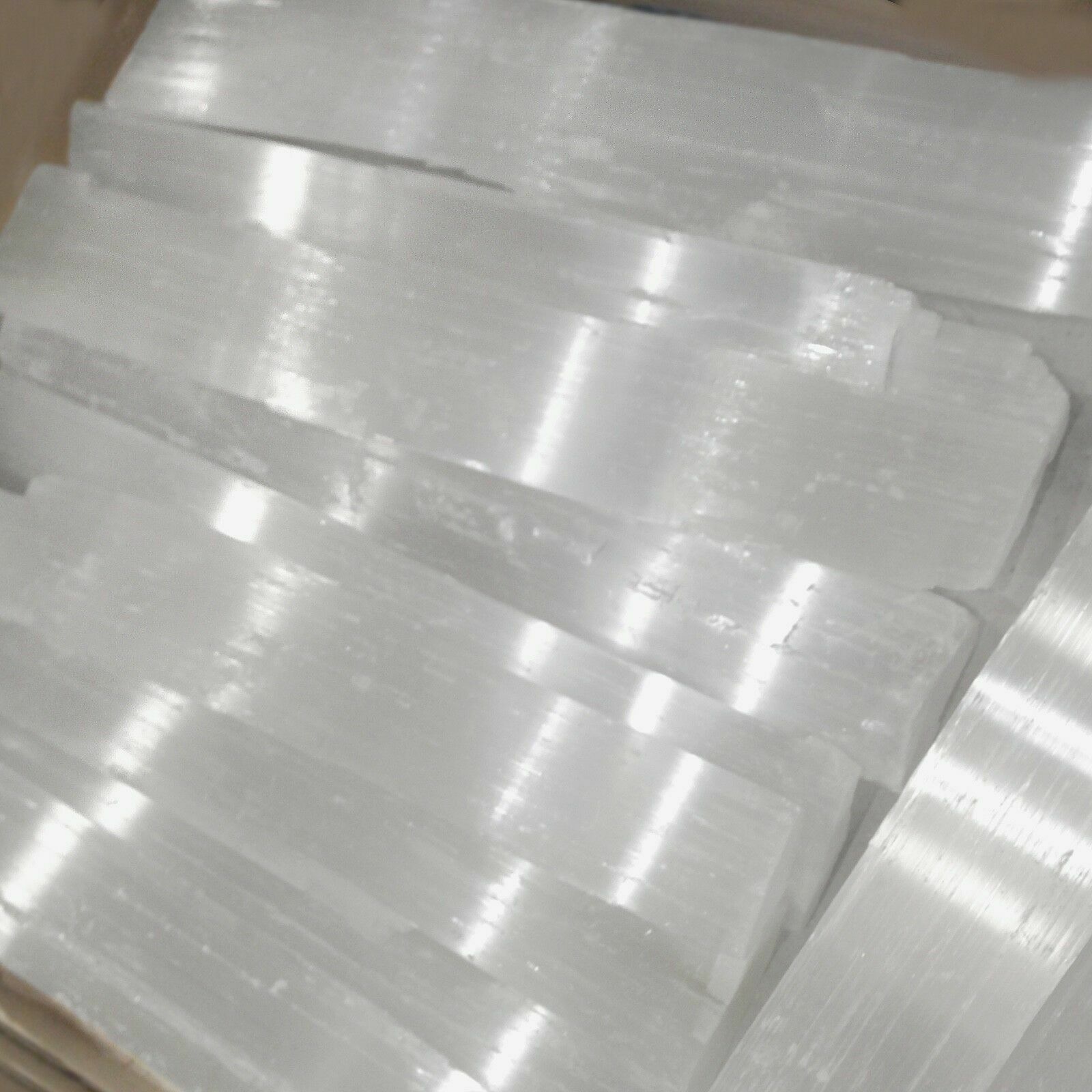 Natural Selenite Logs Rough Crystal Wands ” XL 14″ Bars – 10 Lbs BULK wholes LOT