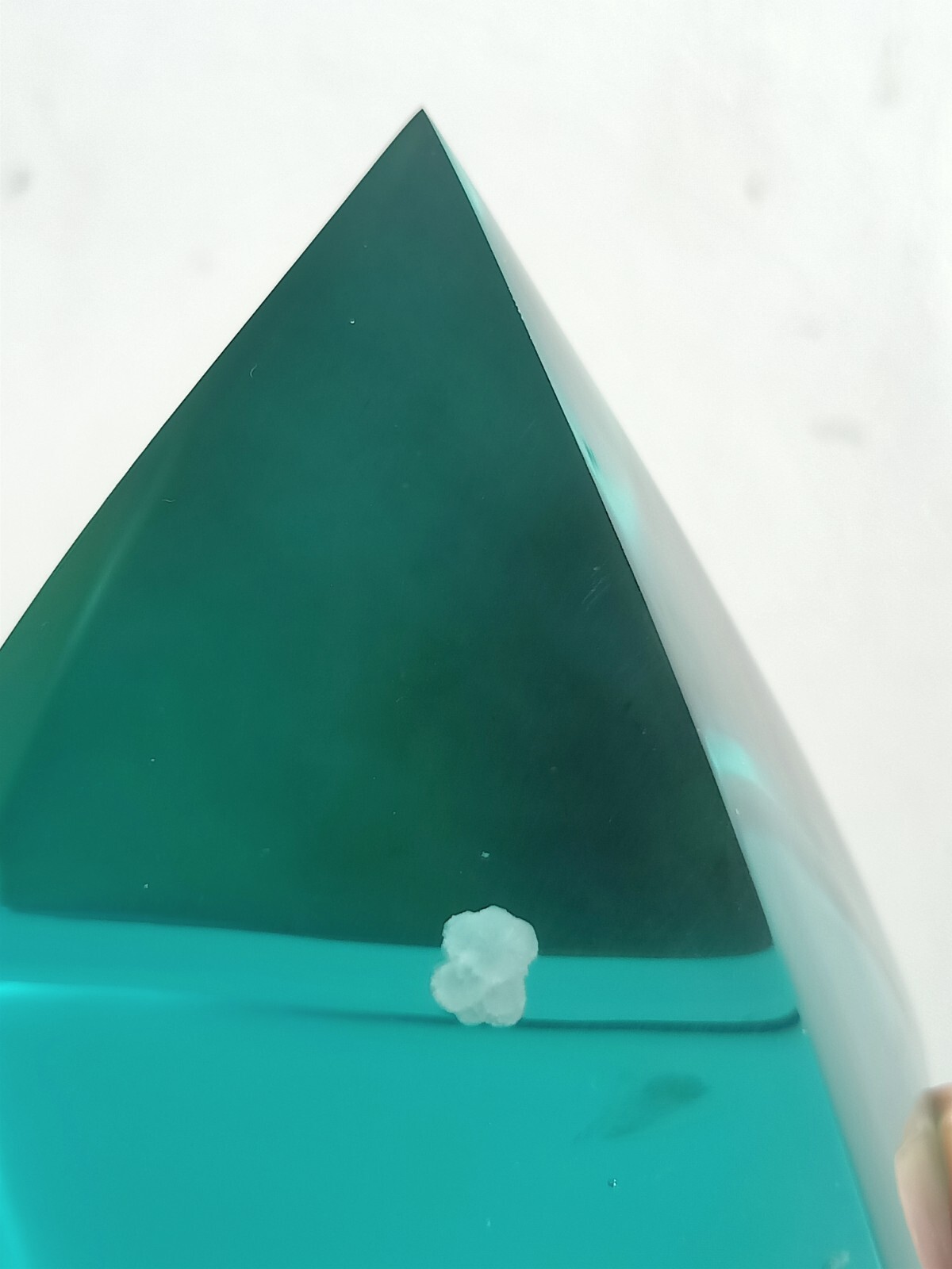 876 Grams Transparent Blue Aquamarine Pyramid Shape Monatomic Andara Crystal P12