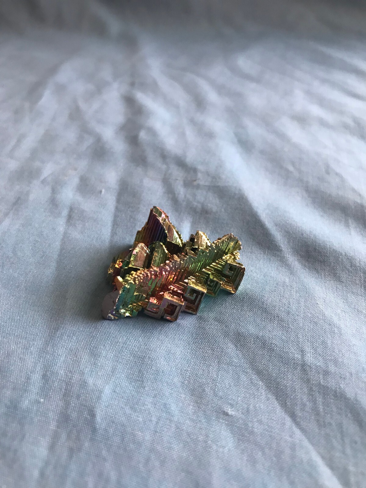 Pretty .89 Ounce 1-5/8” x 1-1/4” x 5/8” Piece of Rainbow Bismuth Crystals