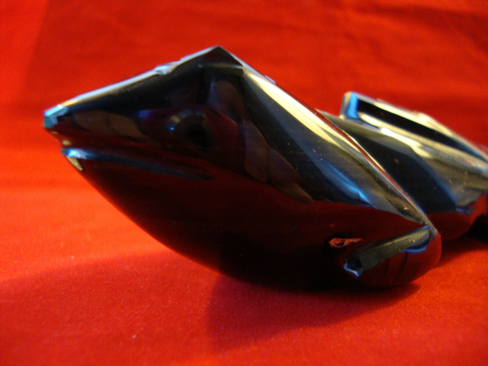 Black Obsidian Crystal -Modern Style Carved & Polished Lizard-6 Inches Long