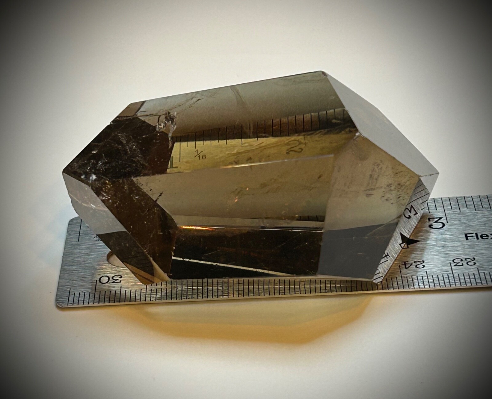 3″ High Clarity Smoky Citrine Geometric Freeform 6.2oz