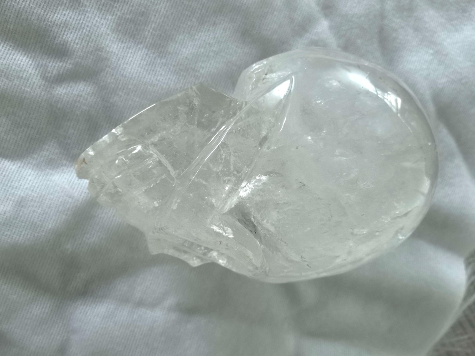 RARE Natural White Quartz Crystal Skull Carving 8cm9cm15cm Large Healing Metaphy