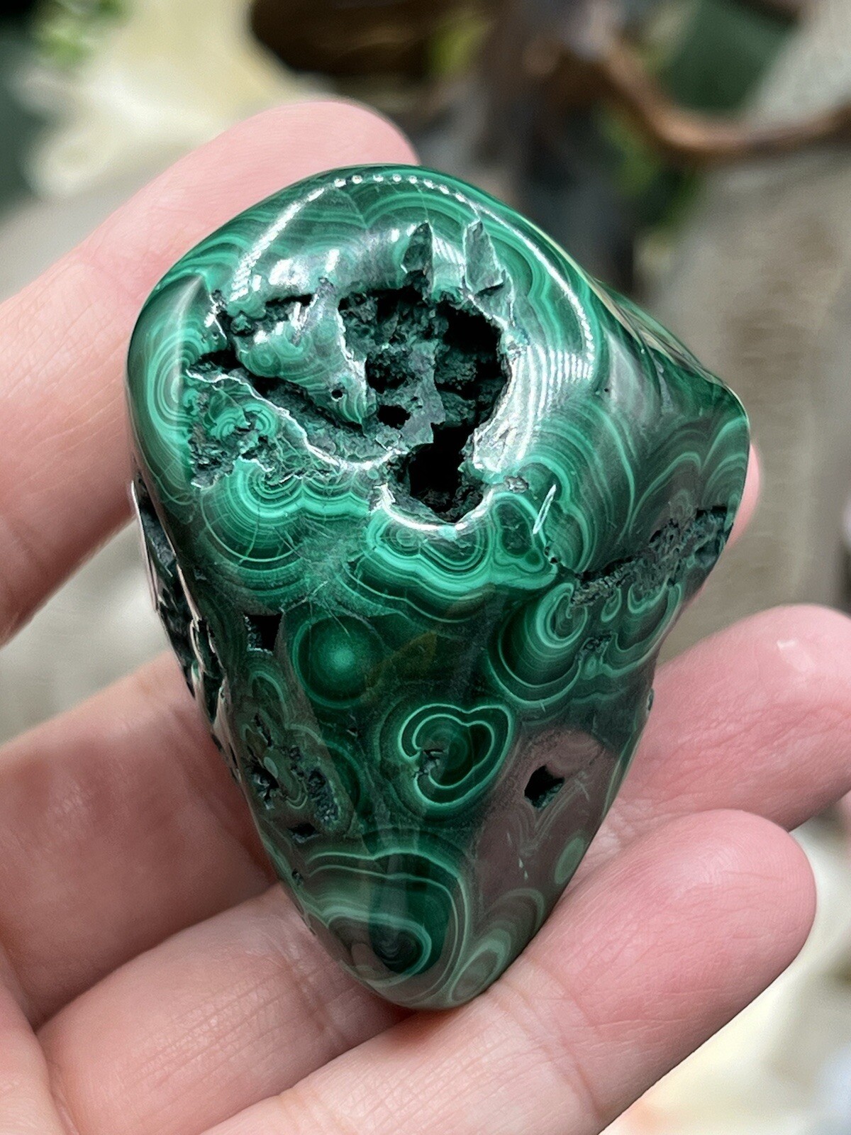 Natural Malachite Chunky Polished Freeforms L@@K Free ship & Gift
