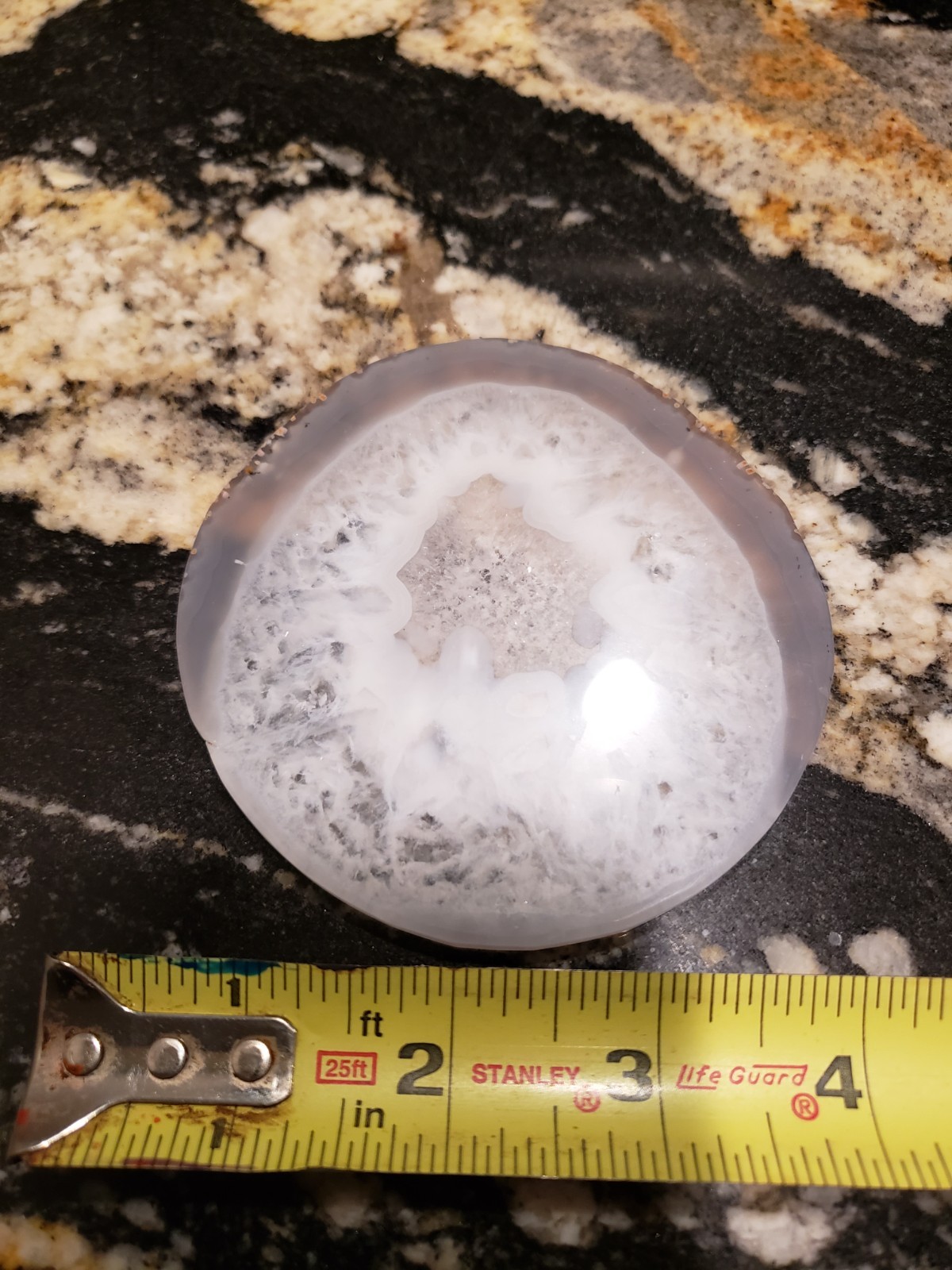 3.75″ Beautiful Rainbow Iris Agate Slab Slice Plate UV, 101g or 3.6 oz