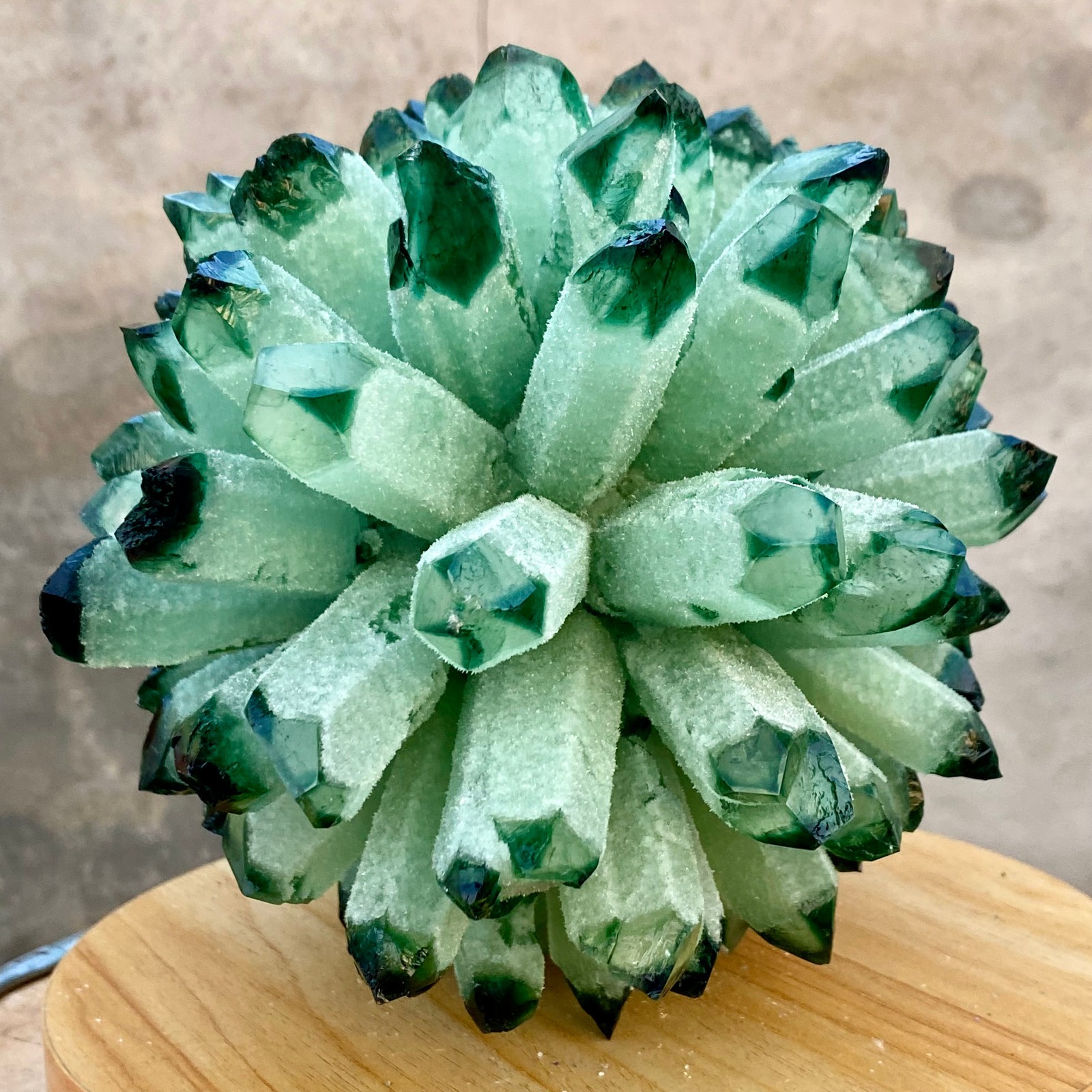 18.95LB Newly Discovered GREEN Phantom Quartz Crystal Cluster Mineral Sample
