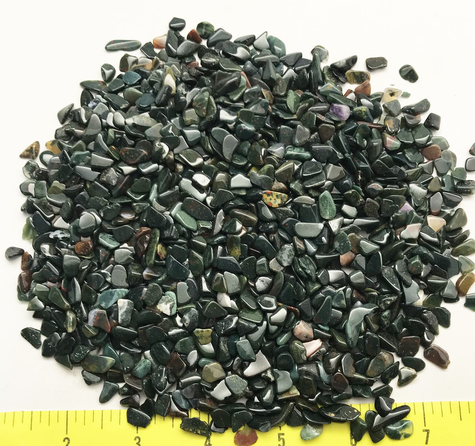 JASPER BLOODSTONE Mini (3/16″- 1/4″) polished stones, 1/2 lb bulk