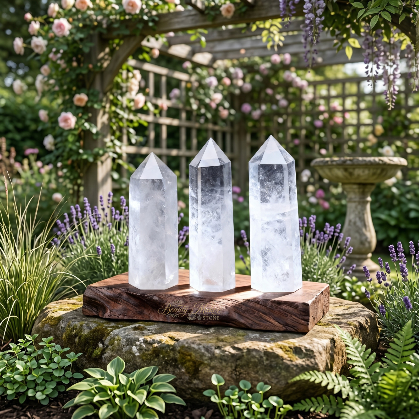 Natural Clear Quartz Obelisk Wand Crystal Point Guardian Stone Meditation 3″