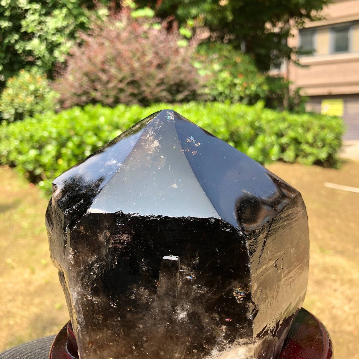 5.25LB Natural Smoky Quartz Crystal Mineral Specimen Reiki Healing+Stand
