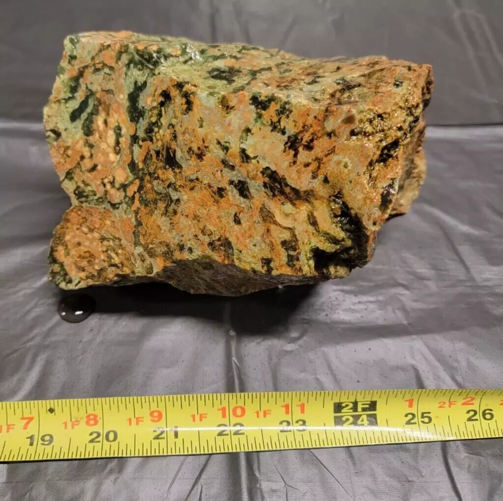 5lb+ large jasper piece orange/green/black
