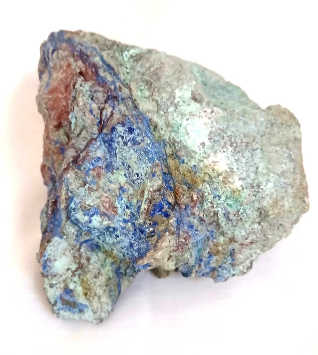 Raw Copper Ore Mineral Blue Azurite Malachite Rock Display Specimen Unpolished