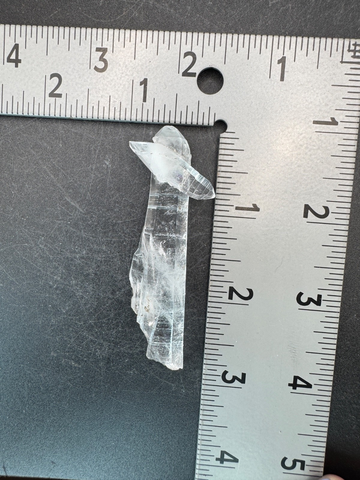 6528 Clear Quartz Crystal with Double Terminated Cross Crystal Brazil 20g