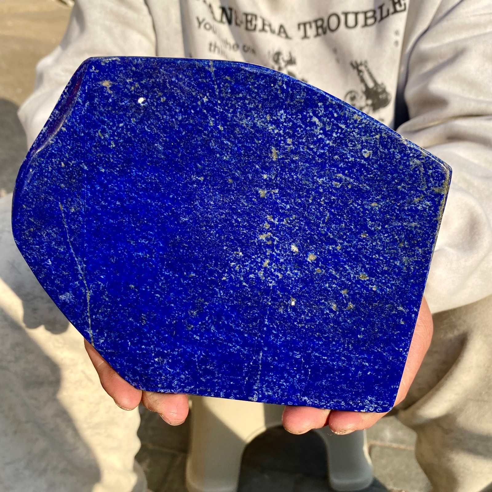4.1LB Natural Stone Lapis Lazuli Freeform Polished Crystal Mineral Specimen