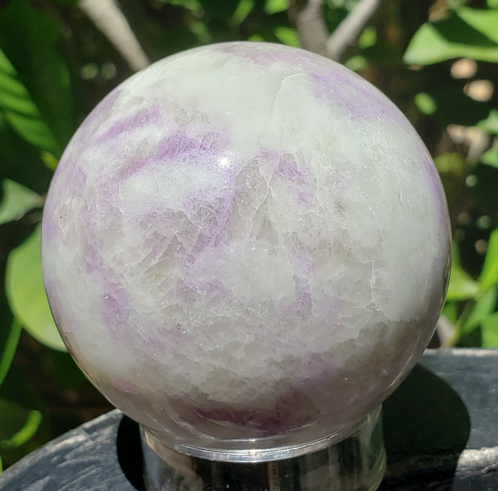 1.95″ Hackmanite Mineral Sphere Orb Ball STRONG UV, 186g or 6.56 oz