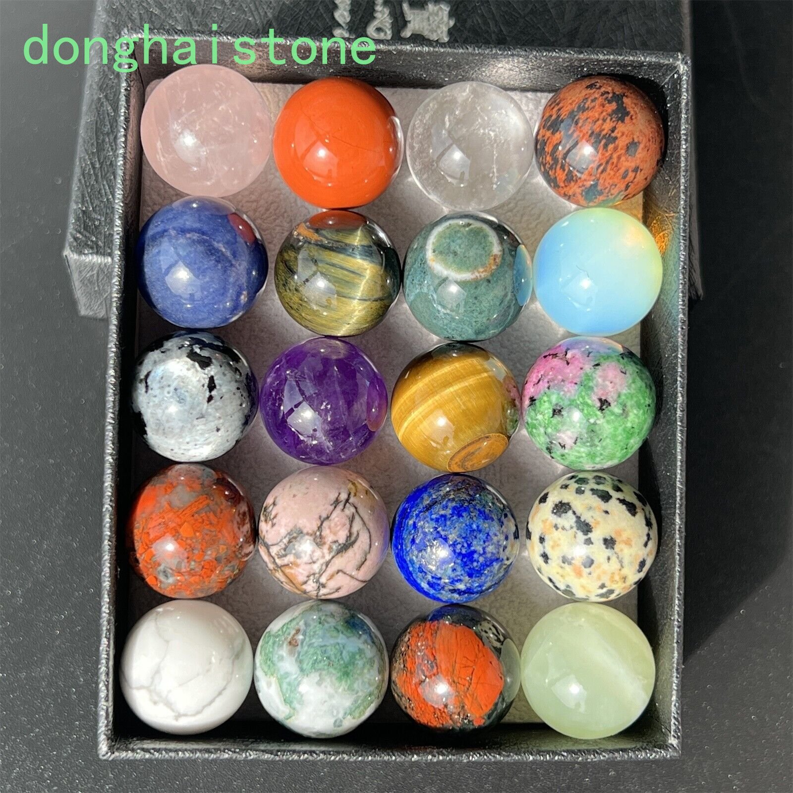 13x Wholesale Natural Mixed sphere quartz crystal ball Palm stone healing 15mm+