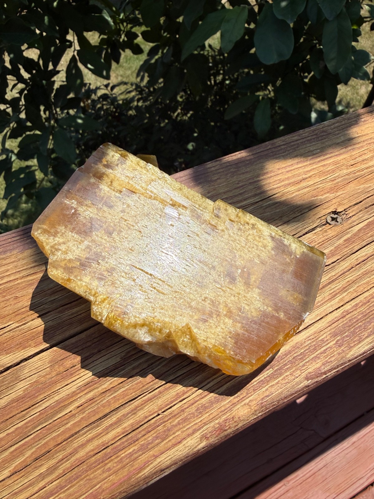 Golden Barite China 2+ Pounds Mineral Specimen With Stand