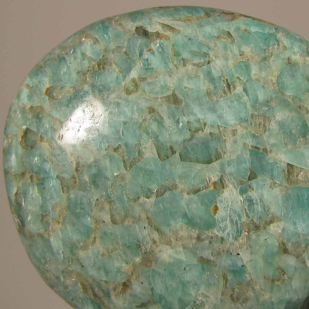 2.7″ AMAZONITE Gemstone Polished Palm Stone – Madagascar