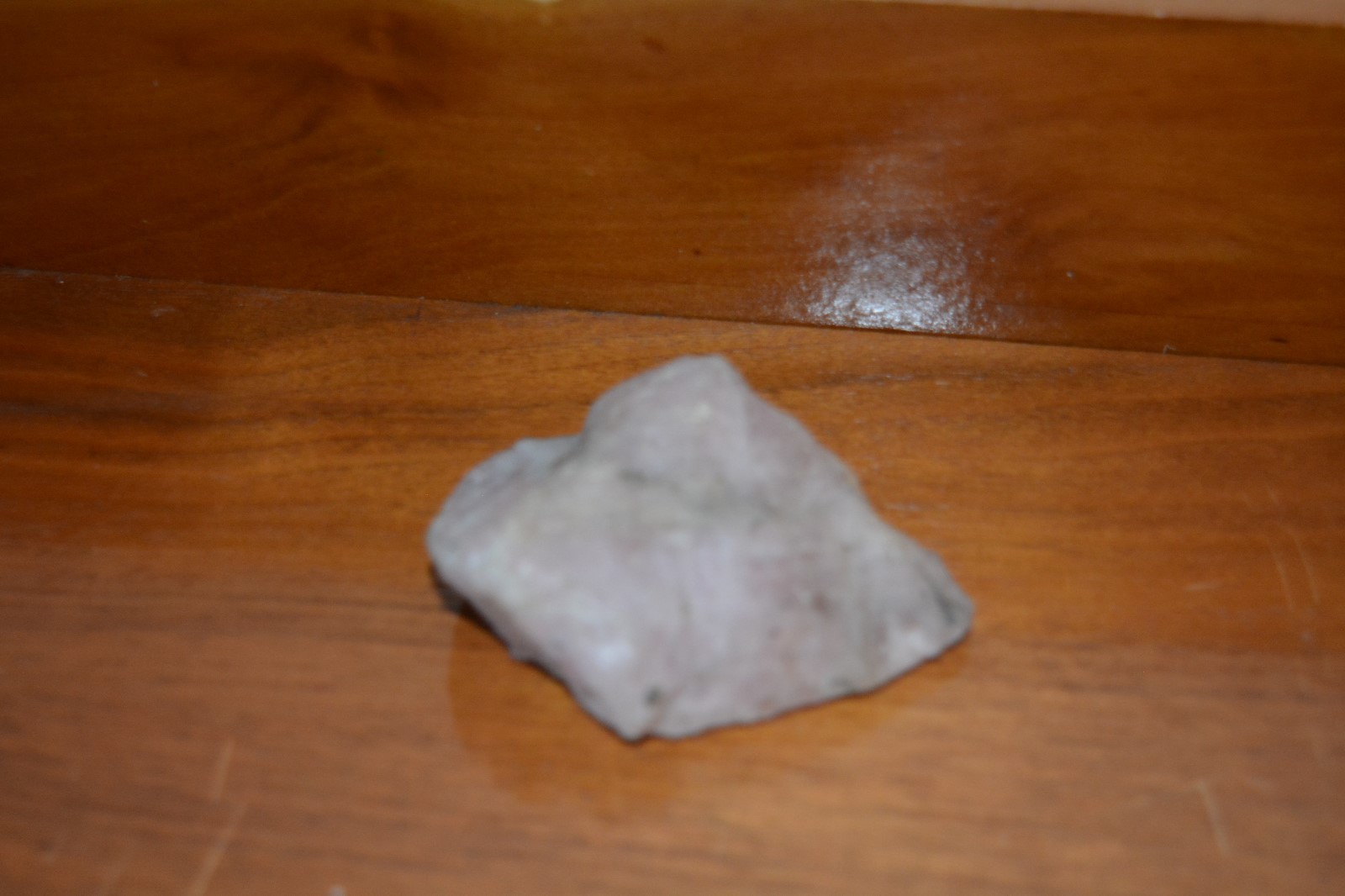 Chunk of Raw Natural Uncleaned Rose Quartz 3 1/2 in x 2 1/2 in x 1 1/4 in