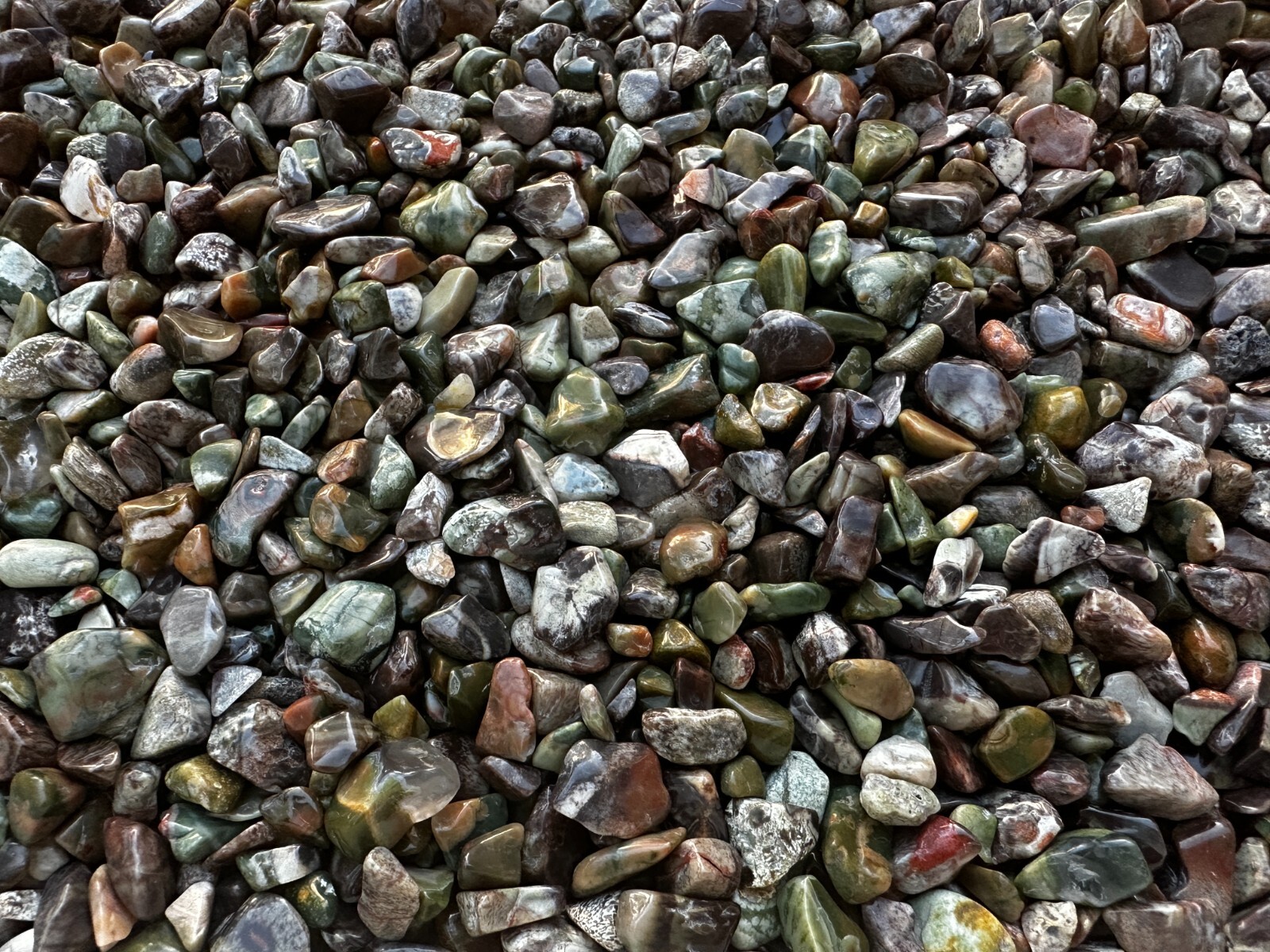 Grade A++ Rhyolite Semi Tumbled Gemstone Chips 3 – 9 mm, Wholesale Bulk Lot
