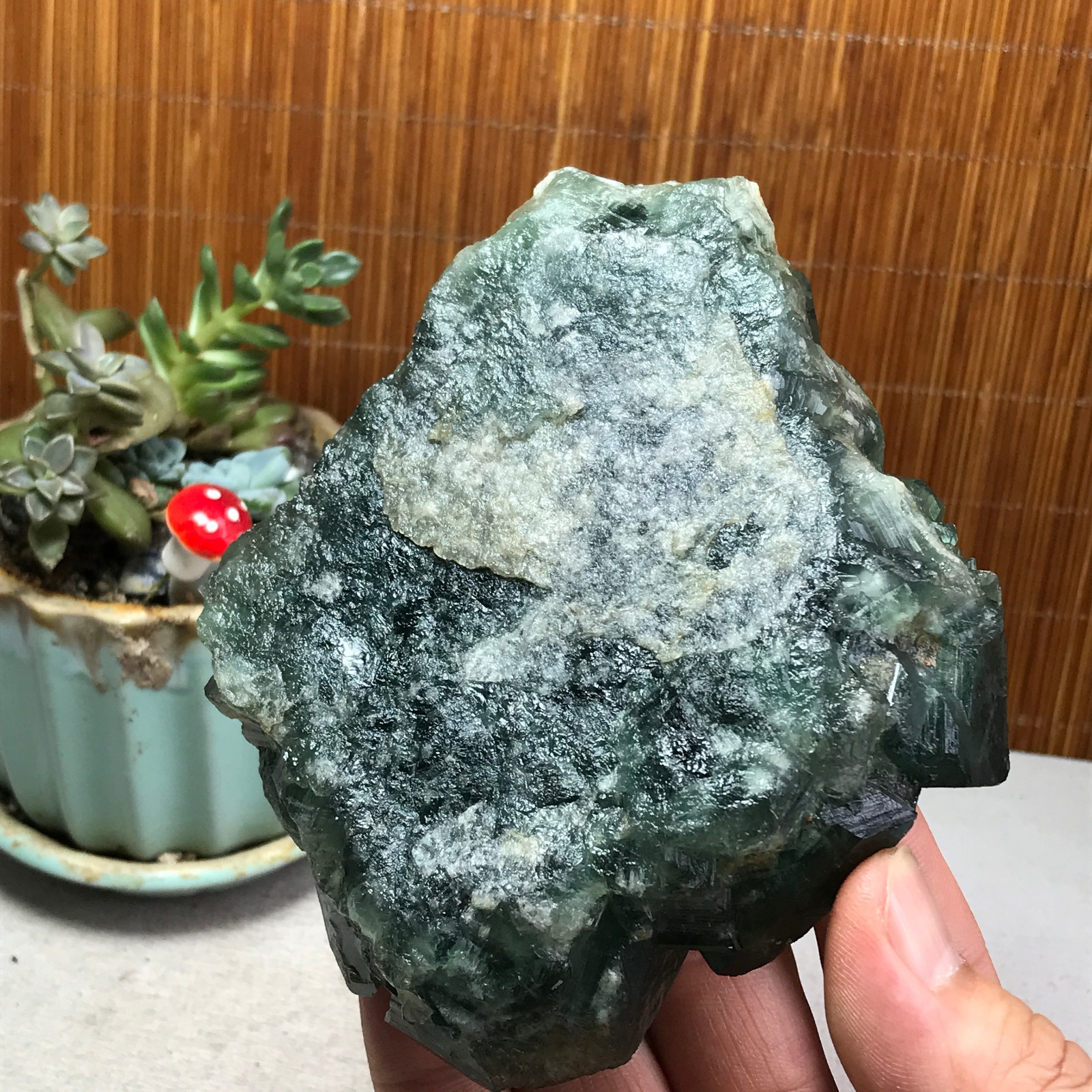 105-95-38mm Rare Natural Green Calcite fluorite Mineral Specimen 598g A6173