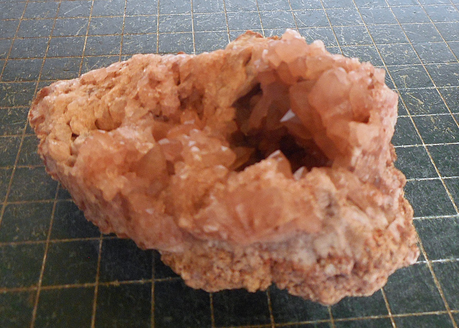 Rare Rose Quartz Crystal Cluster Geode. Pink Stone Specimen Brazil RQ52