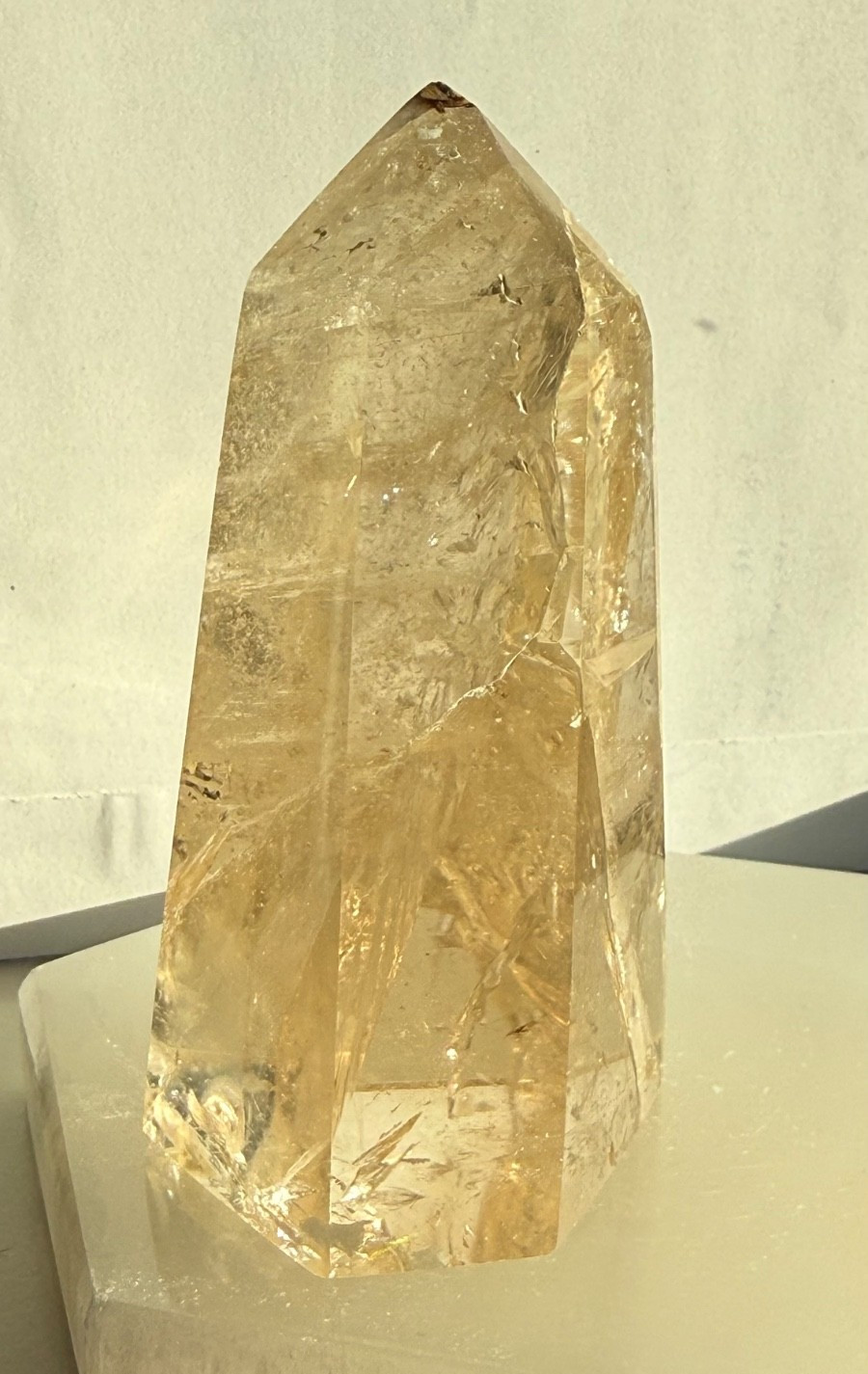 High Quality Natural Brazilian Champagne Citrine Point