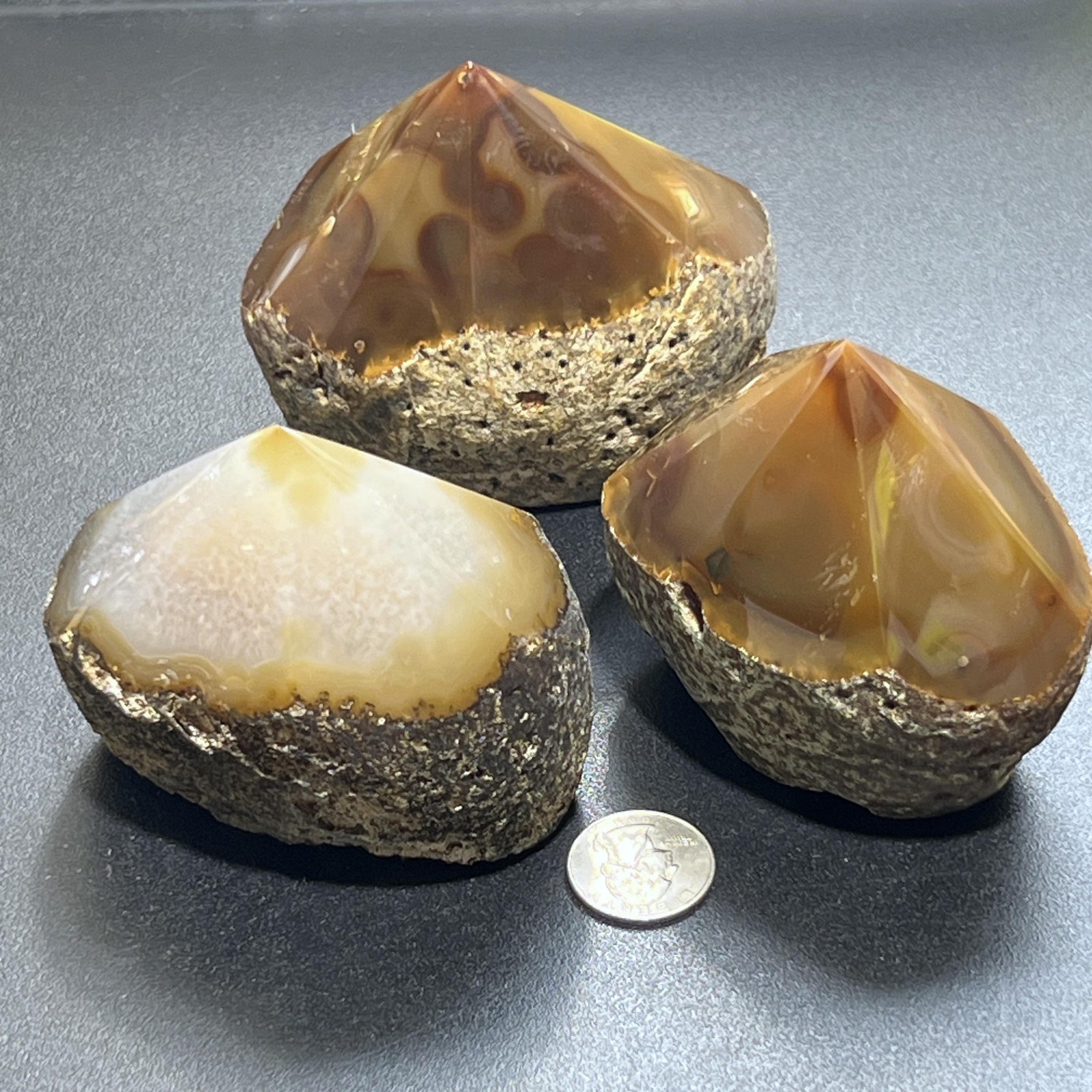 Agate Crystal Point Tower Carving Natural Genuine Mineral