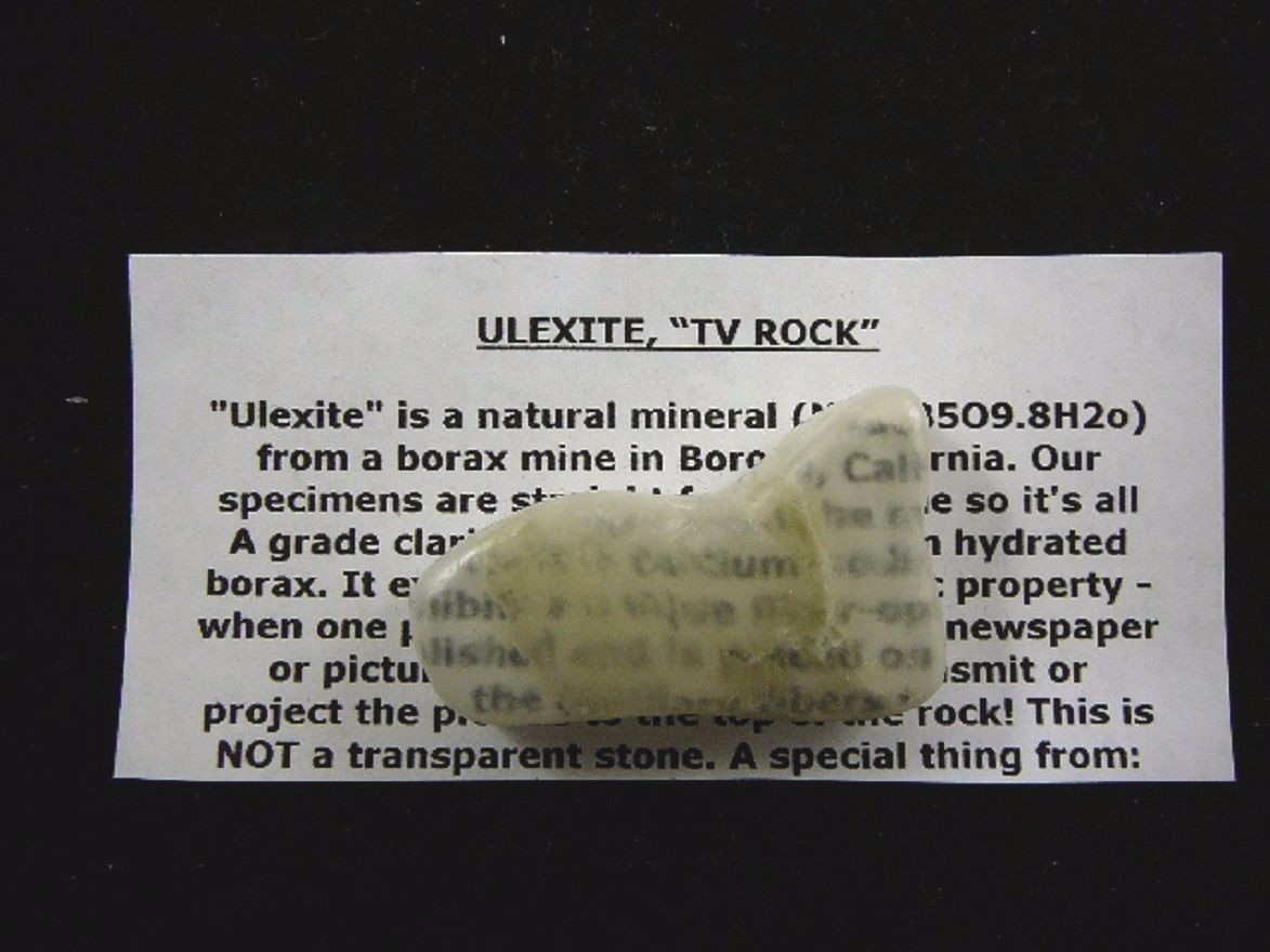 (r32-70) 1-7/8″ Ulexite gemstone Mineral TV rock Boron California mine specimen