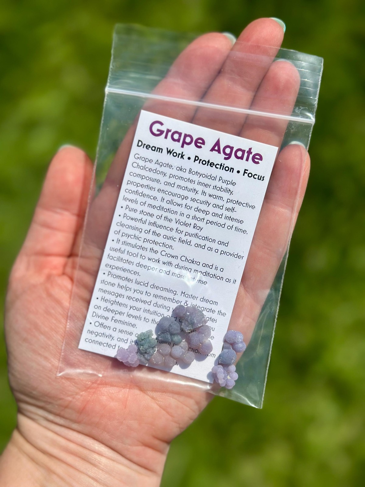 Raw Grape Agate Stone (Purple Botryoidal Chalcedony) from Indonesia