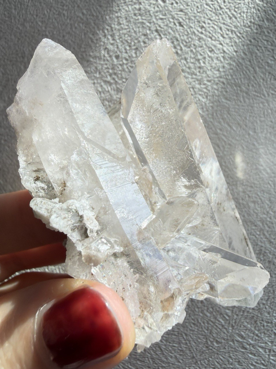 Brazil Quartz Cluster with Natural Key Mark & Layered Growth | Zeca de Souza