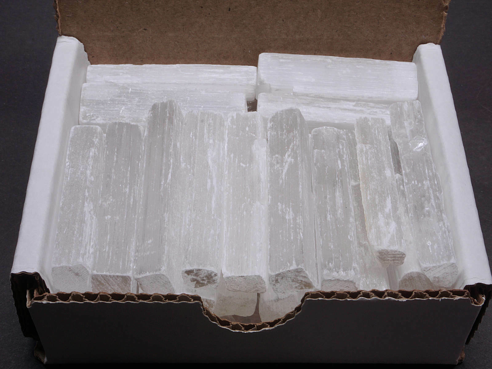 Selenite Sticks Collection 1/2 Lb Natural White Gypsum Crystal Blades