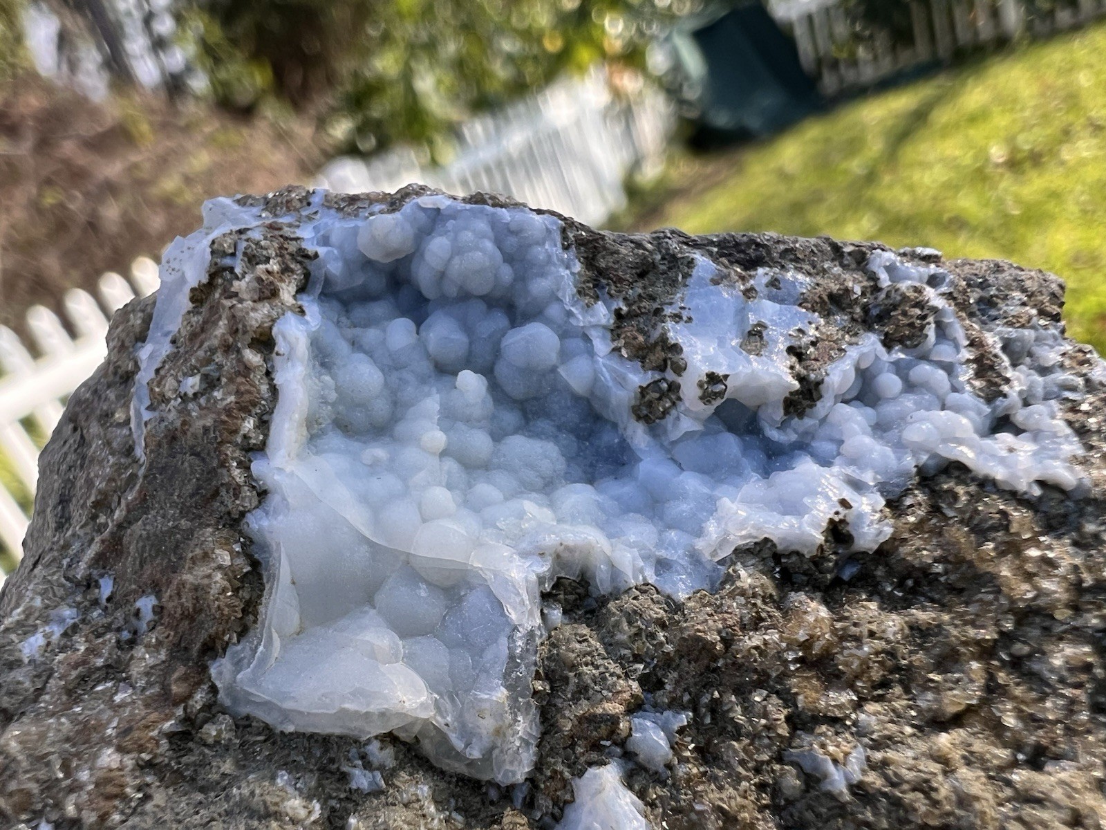 Botryoidal Blue Chalcedony Vug – Gleichenberg, Austria – 165 Grams