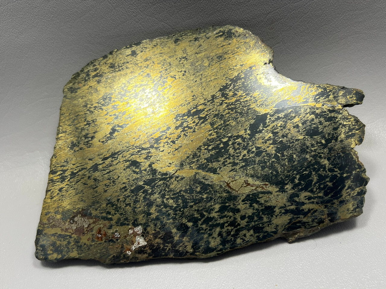 Apache Gold Polished Stone Slab Black and Gold Rock Jerome Arizona #O1