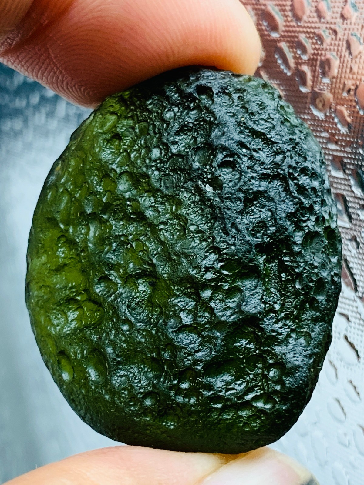 TOP Moldavite Raw Moldavite Crystal from Czech Republic PICcertificate 69CT